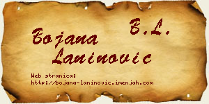 Bojana Laninović vizit kartica